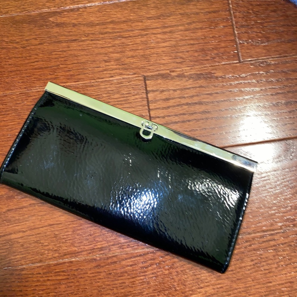 Patent leather clutch